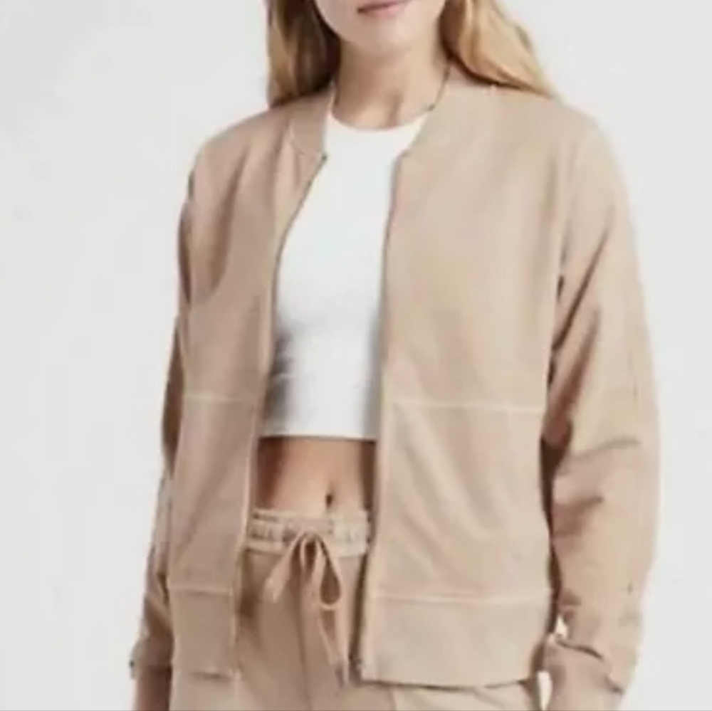 Athleta Farallon Knit Bomber Jacket Large
